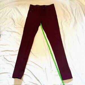 AG skinny jeans in Deep Burgundy size 29R